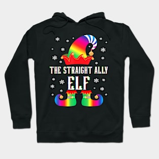 The Straight Ally Elf Matching Family Group Xmas LGBT Hoodie